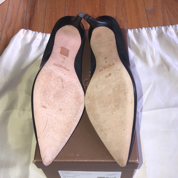 Coach Chambers Box Calf Black Suede Mid Heels / 7 - Picture 7 of 8